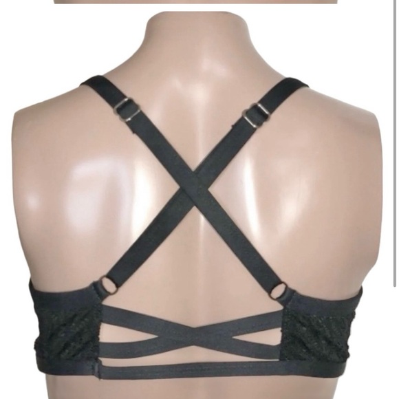 NEXT Inner Glow Bikini Sports Bra Top UW Pull On Padded Cups Black 34 B/C New! - Picture 2 of 2